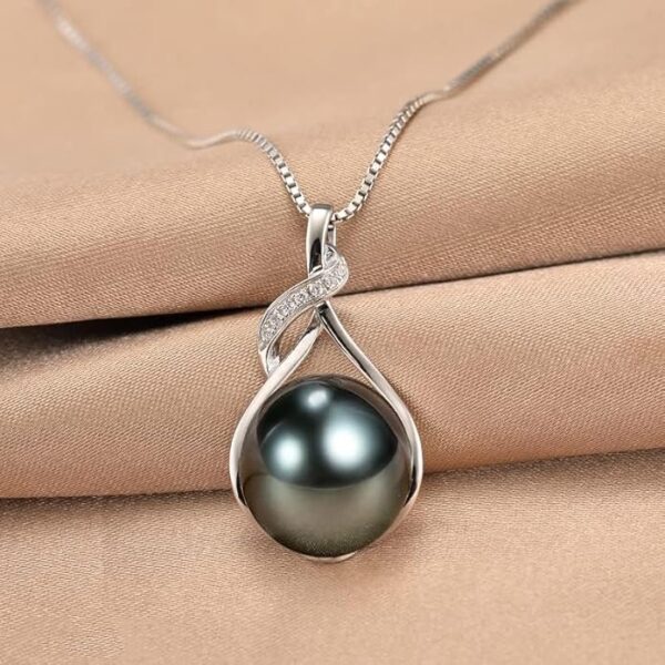 Tahitian Pearl Necklace – Timeless Gift for Her" - Image 2