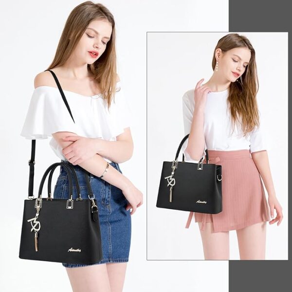 Bags Ladies Designer Top Handle Satchel Tote Bag - Image 2