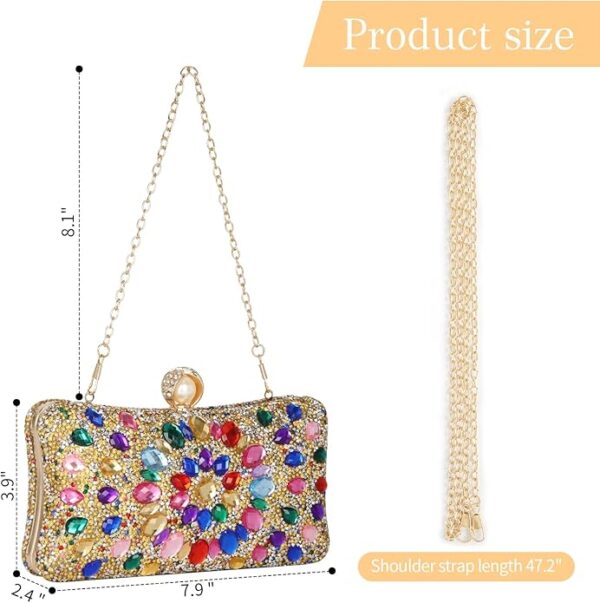 Beaguful Women's Sparkly Rhinestone Clutch Evening Bag - Image 6