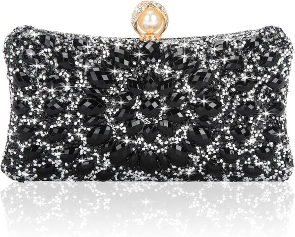 Beaguful Women's Sparkly Rhinestone Clutch Evening Bag - Image 2
