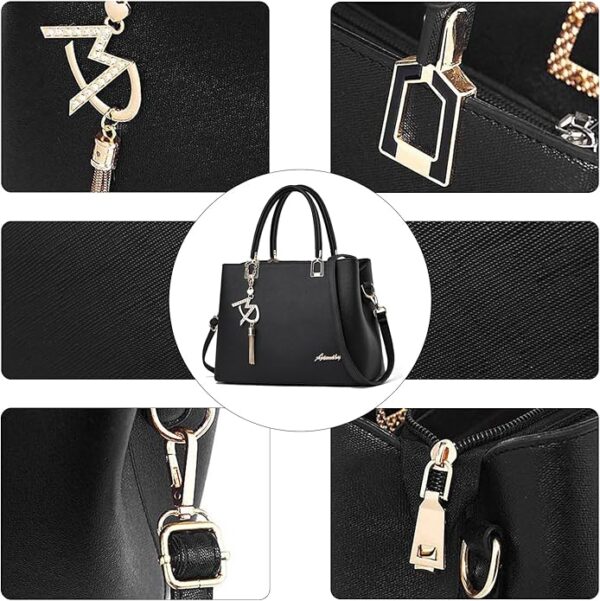 Bags Ladies Designer Top Handle Satchel Tote Bag - Image 4