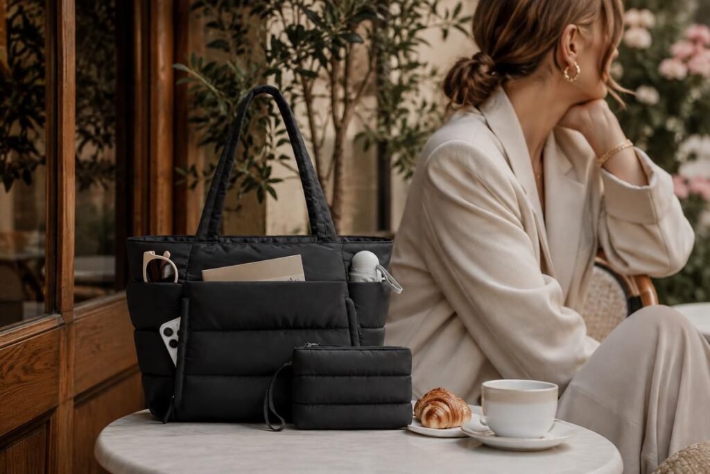 quilted tote bag​